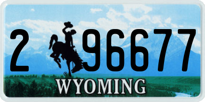 WY license plate 296677