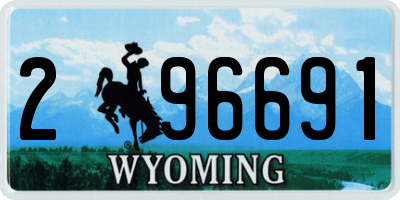 WY license plate 296691