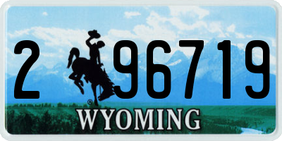 WY license plate 296719