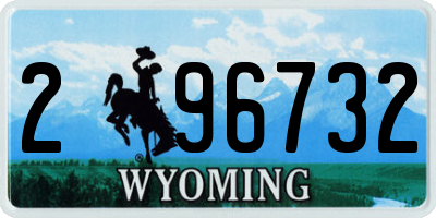 WY license plate 296732