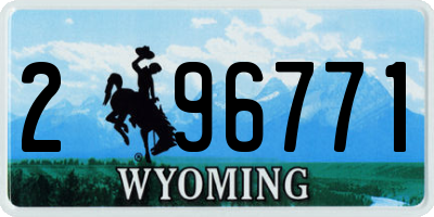 WY license plate 296771