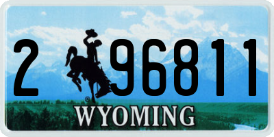 WY license plate 296811