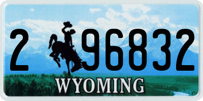 WY license plate 296832