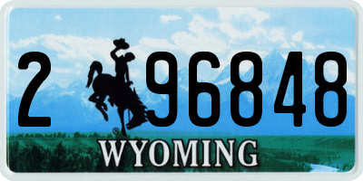 WY license plate 296848