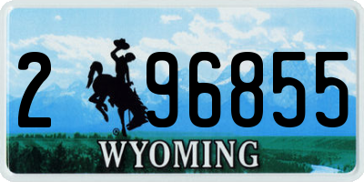 WY license plate 296855