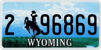 WY license plate 296869