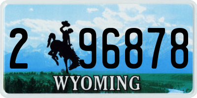 WY license plate 296878