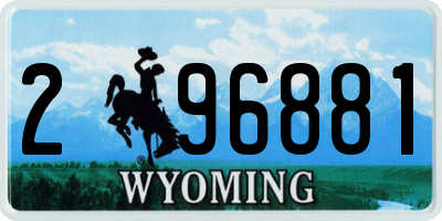 WY license plate 296881