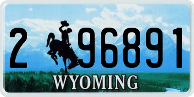 WY license plate 296891