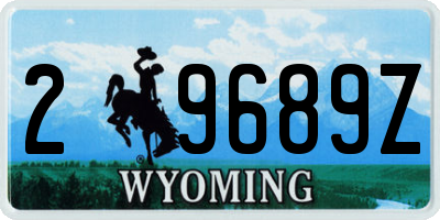 WY license plate 29689Z