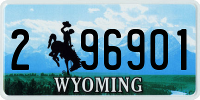 WY license plate 296901