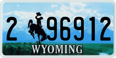 WY license plate 296912