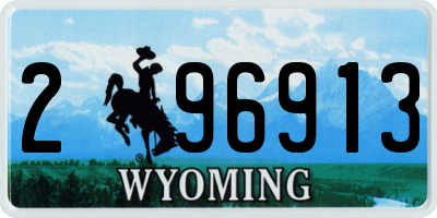 WY license plate 296913
