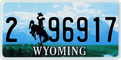 WY license plate 296917