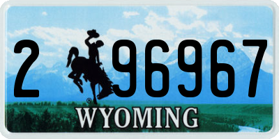 WY license plate 296967