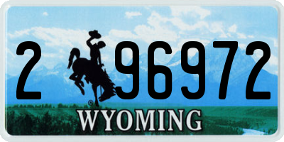 WY license plate 296972