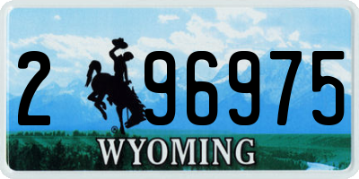 WY license plate 296975