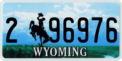 WY license plate 296976