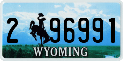 WY license plate 296991