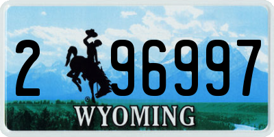 WY license plate 296997