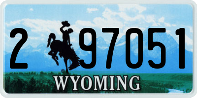 WY license plate 297051