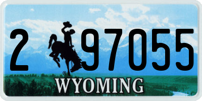 WY license plate 297055
