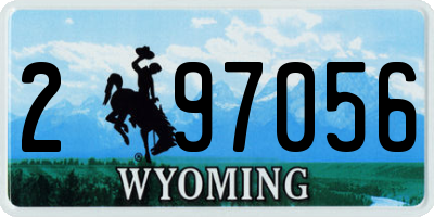 WY license plate 297056