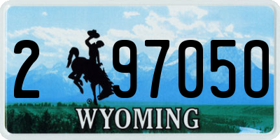WY license plate 29705O