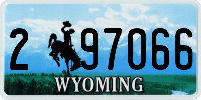 WY license plate 297066