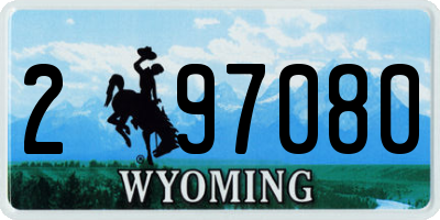 WY license plate 297080