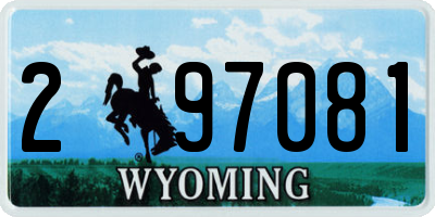 WY license plate 297081