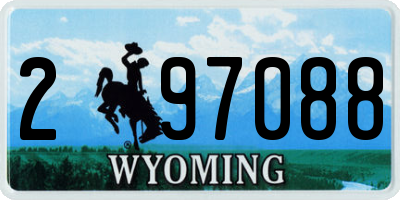 WY license plate 297088