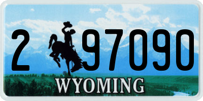 WY license plate 297090