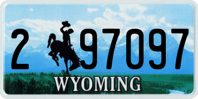 WY license plate 297097