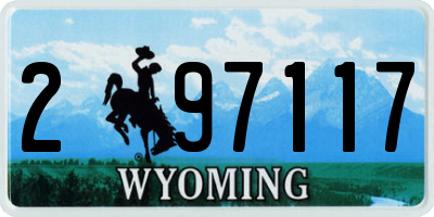 WY license plate 297117