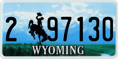 WY license plate 297130