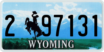 WY license plate 297131