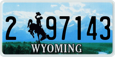 WY license plate 297143