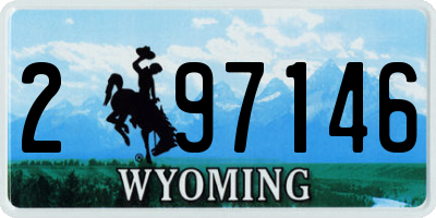 WY license plate 297146