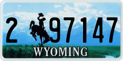 WY license plate 297147