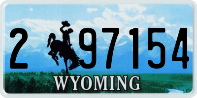 WY license plate 297154