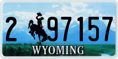 WY license plate 297157