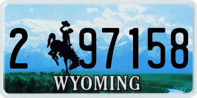 WY license plate 297158