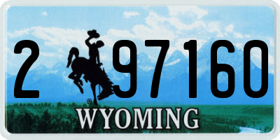 WY license plate 297160