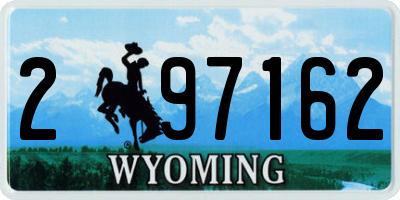 WY license plate 297162