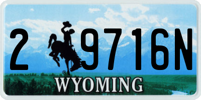 WY license plate 29716N