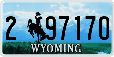 WY license plate 297170