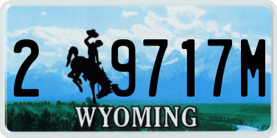 WY license plate 29717M