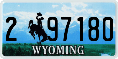 WY license plate 297180