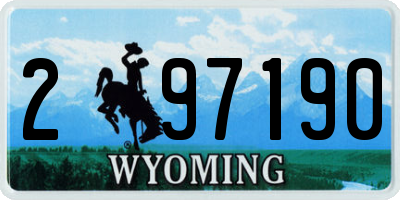 WY license plate 297190